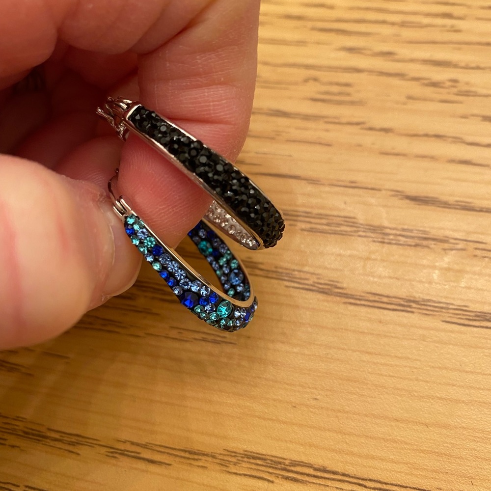 Swarovski Hoop earrings set of two